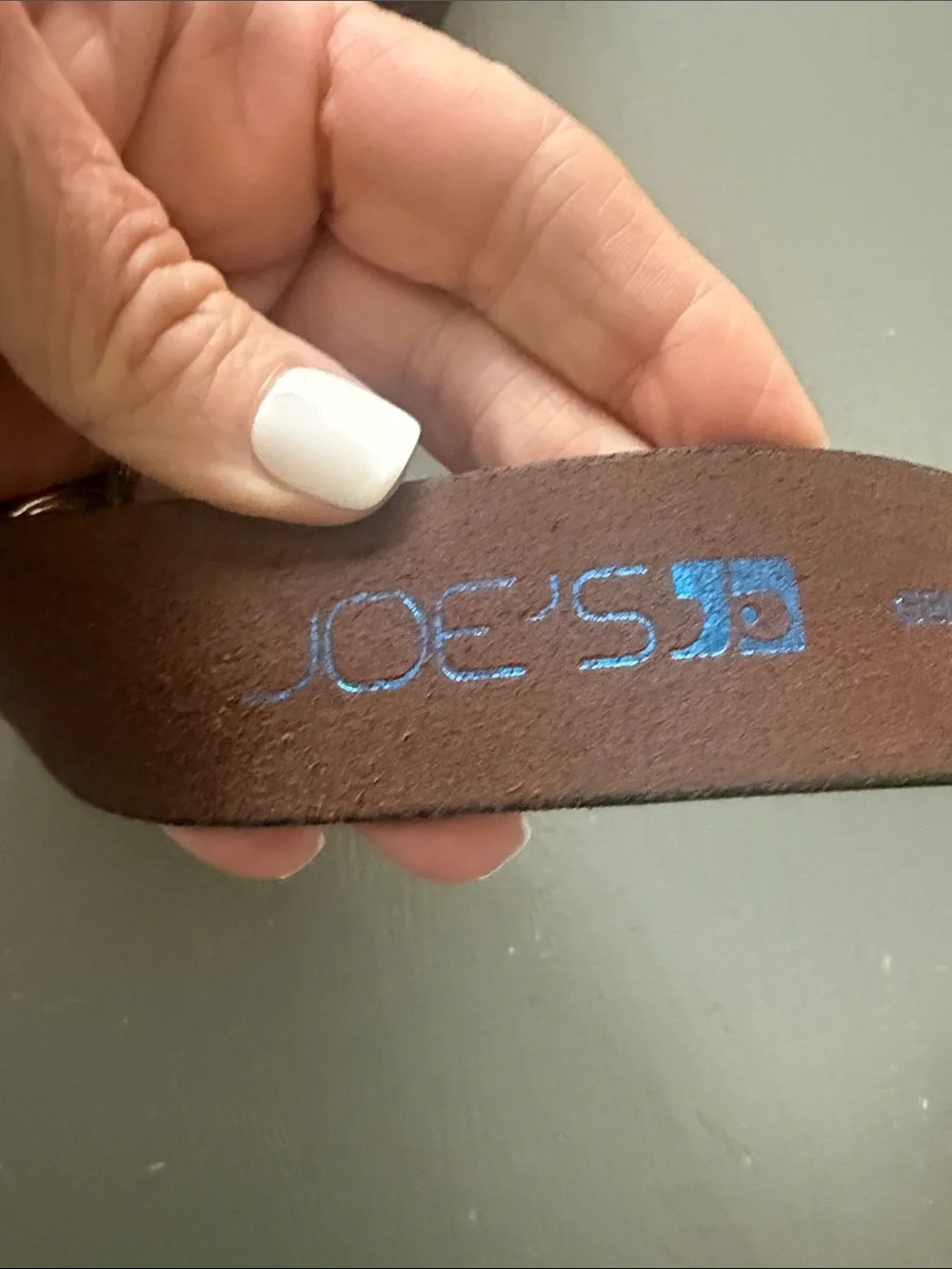 Men's Joe’s Dark Brown Leather Belt with Silver Buckle 40